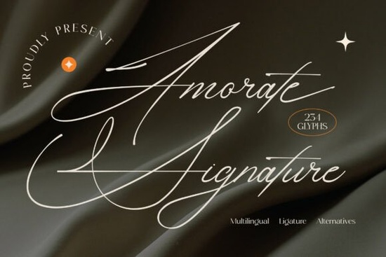 Amorate Signature Font